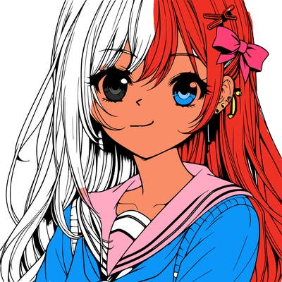 realistic manga girl