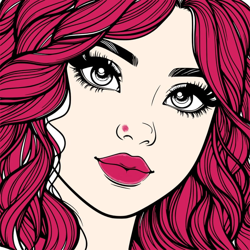 beautiful realistic girl close up to the camera with wavy hair,