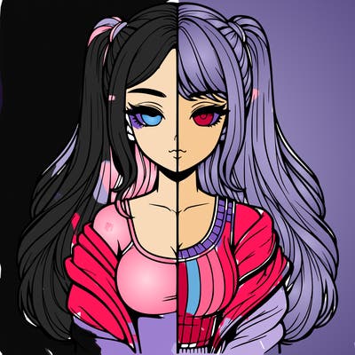 realistic girl split