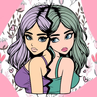 realistic girl split