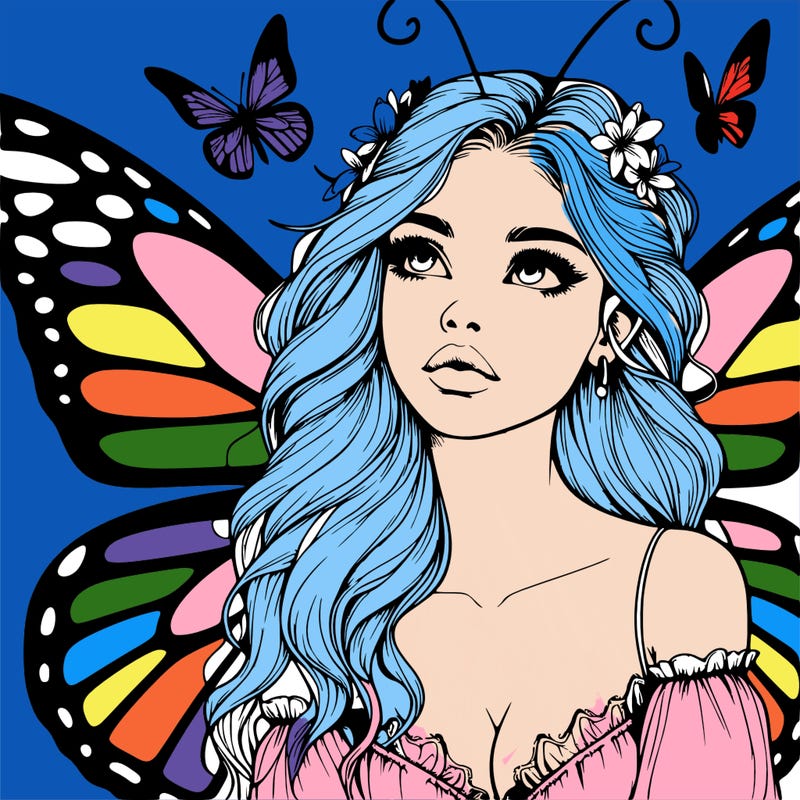 butterfly fairy realistic girl