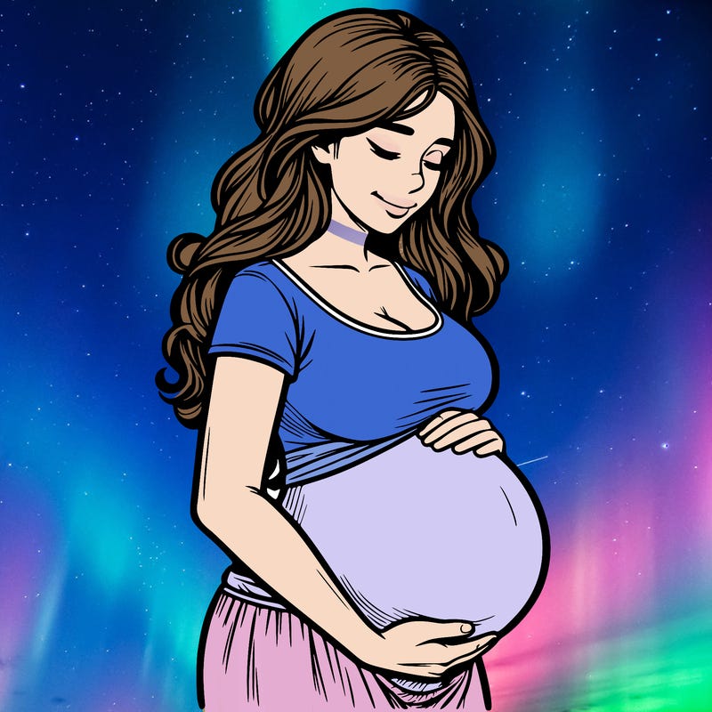 woman heavily pregnant realistic