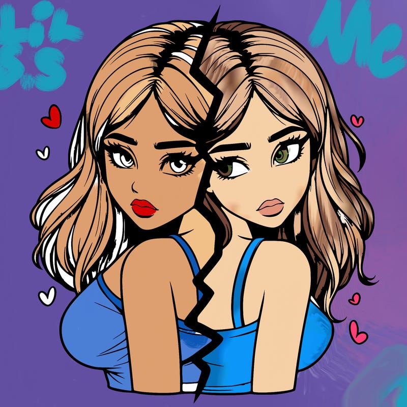 realistic girl split