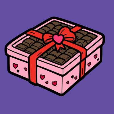 a box of chocolate for valentines day