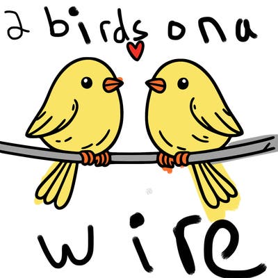two birds on a wire