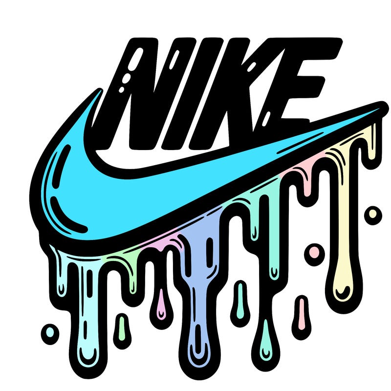 dripping nike logo