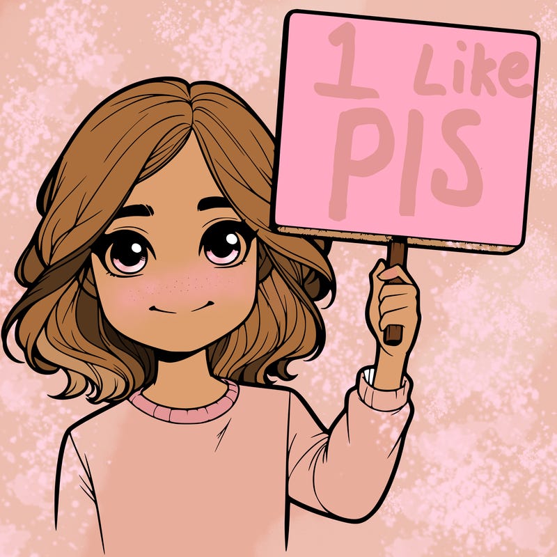 realistic girl holding up a sign