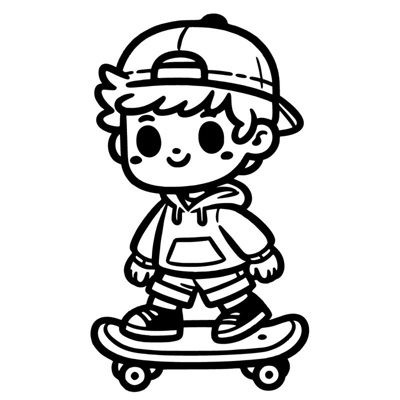 boy with skateboard