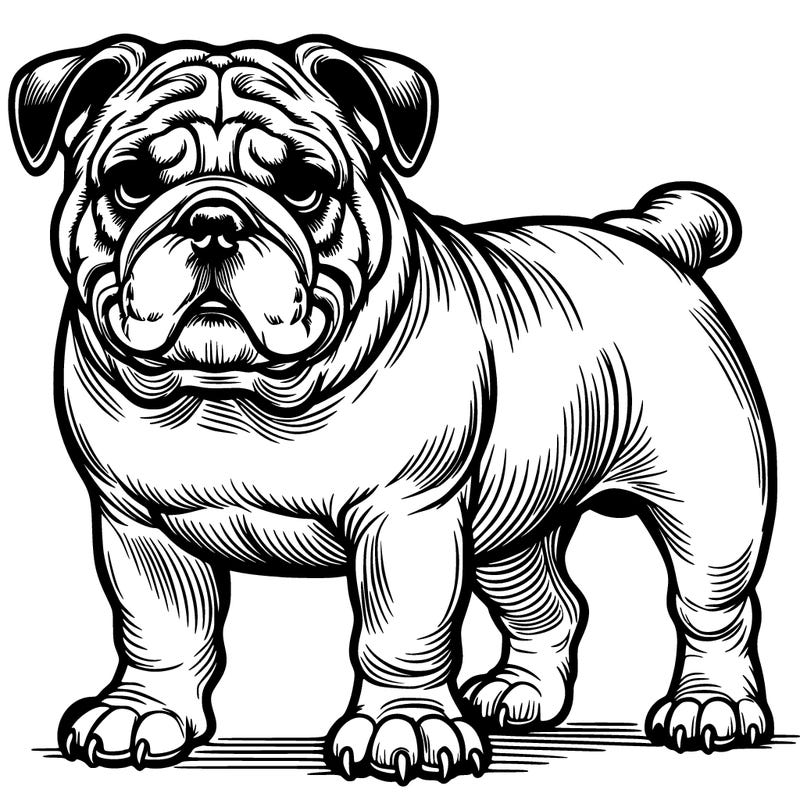 realistic bulldog