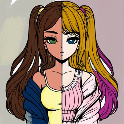 realistic girl split