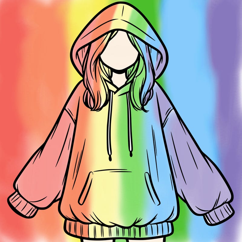 girl in oversized hoodie