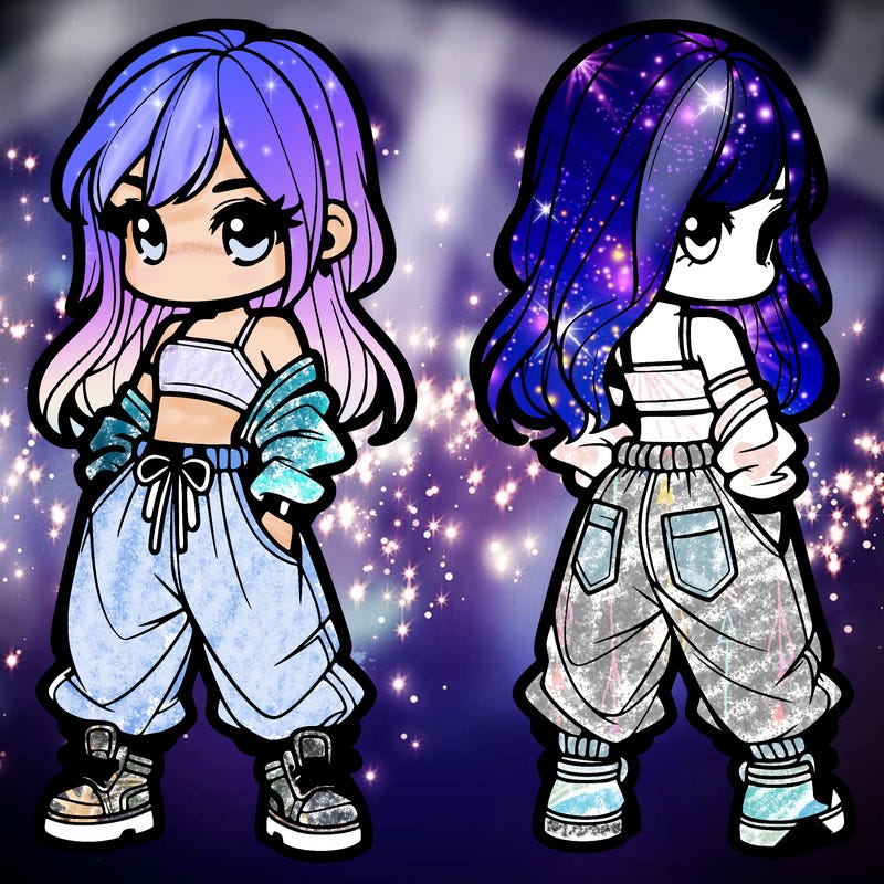 girl in crop top and baggy pants