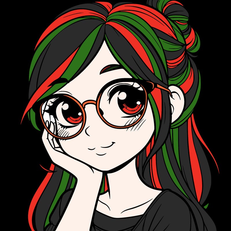 a beautiful girl with glasses