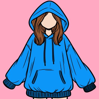 girl in oversized hoodie