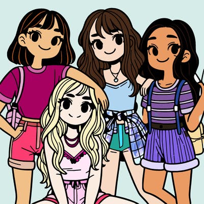 four girls best friends