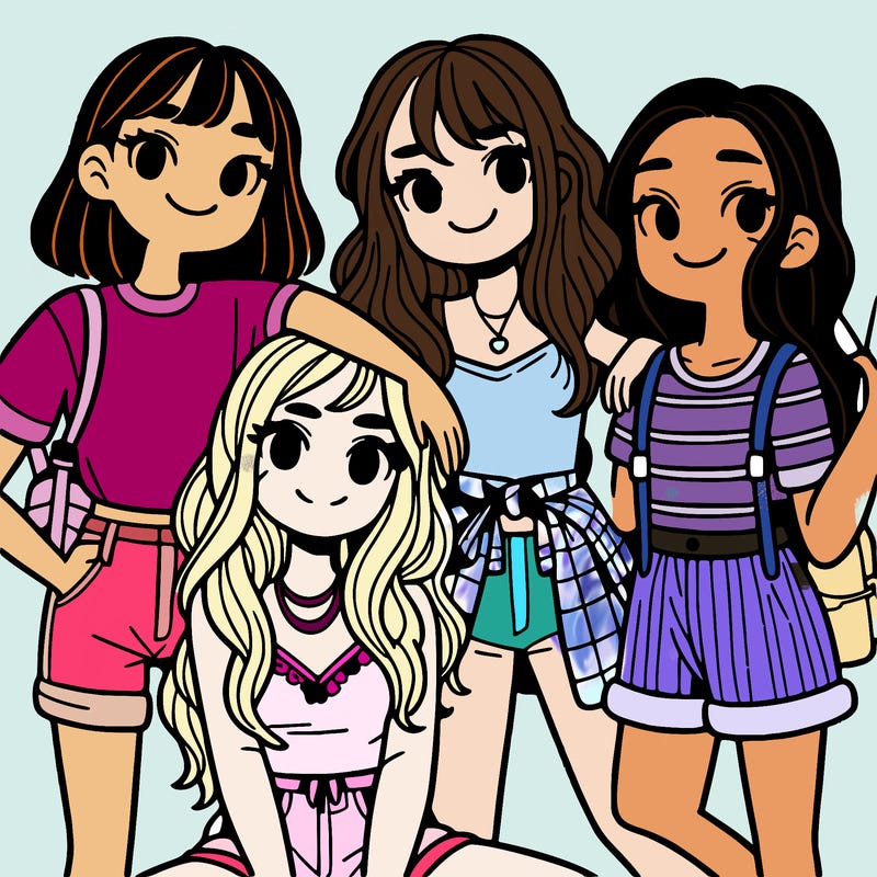 four girls best friends