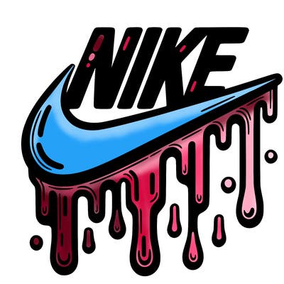 dripping nike logo