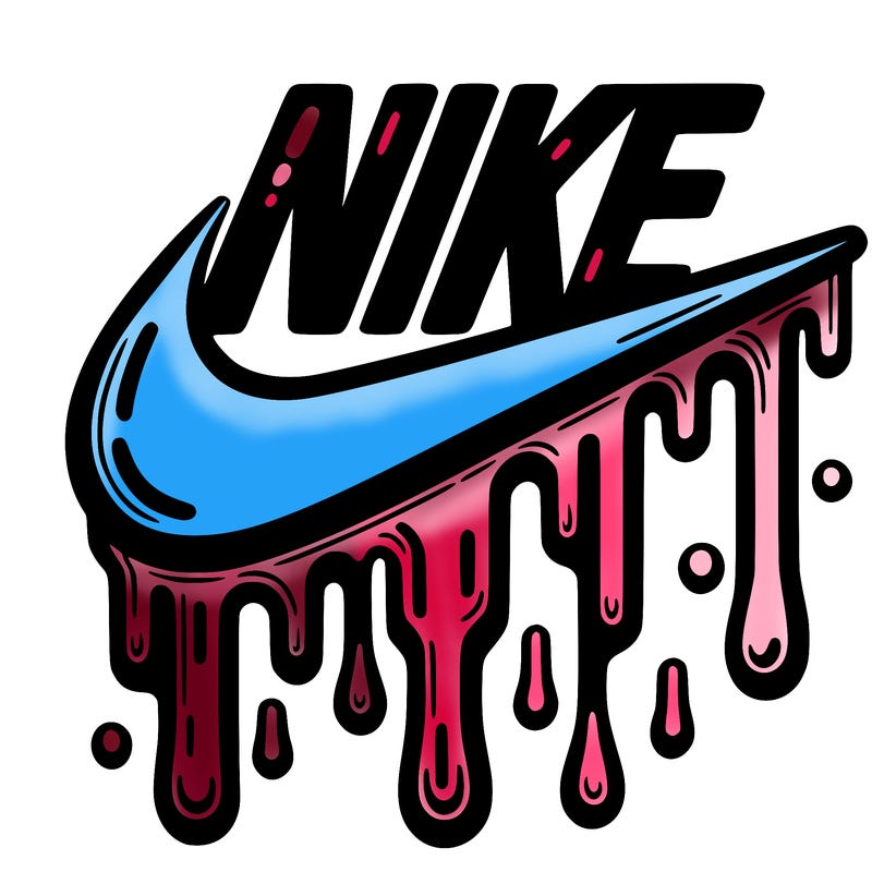 dripping nike logo