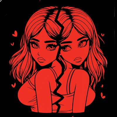 realistic girl split