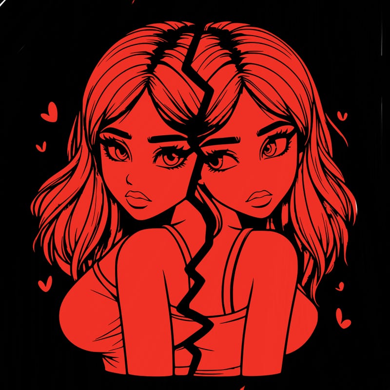 realistic girl split