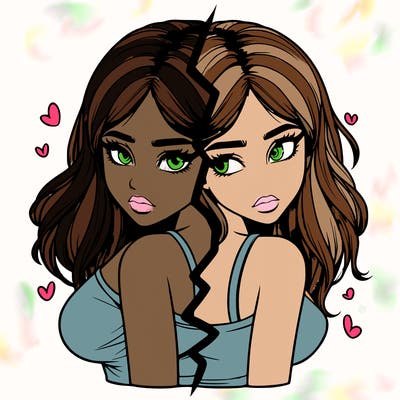 realistic girl split