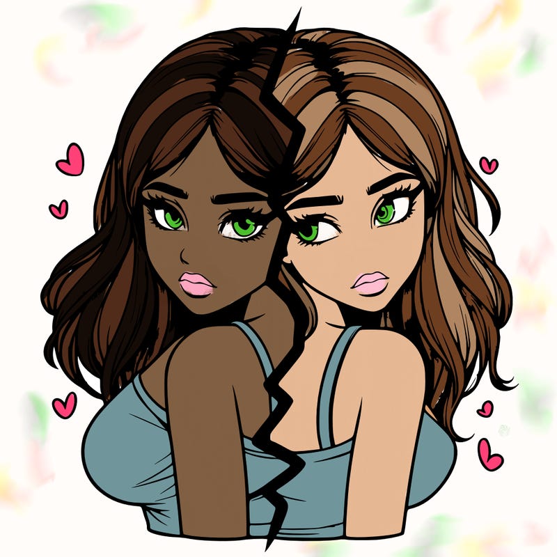 realistic girl split