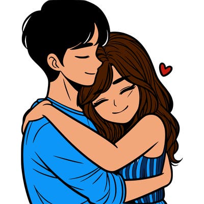 woman hugging her boyfriend