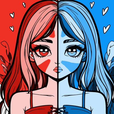 realistic girl split