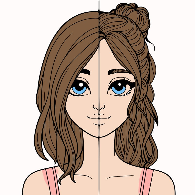 realistic girl split