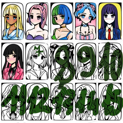 girls that look diffrent anime