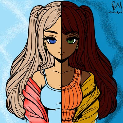 realistic girl split