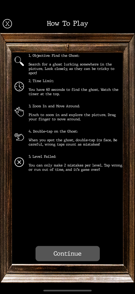 Scary Granny Contact Game - How to play instructions for the Haunted Hide n Seek ghost game mode.