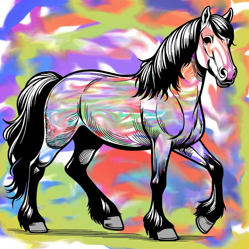 realistic horse