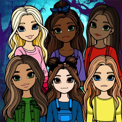 five girls that look like their best friends