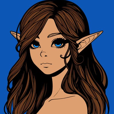 elf girl realistic dark fantasy