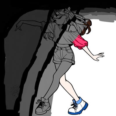 realistic girl danceing