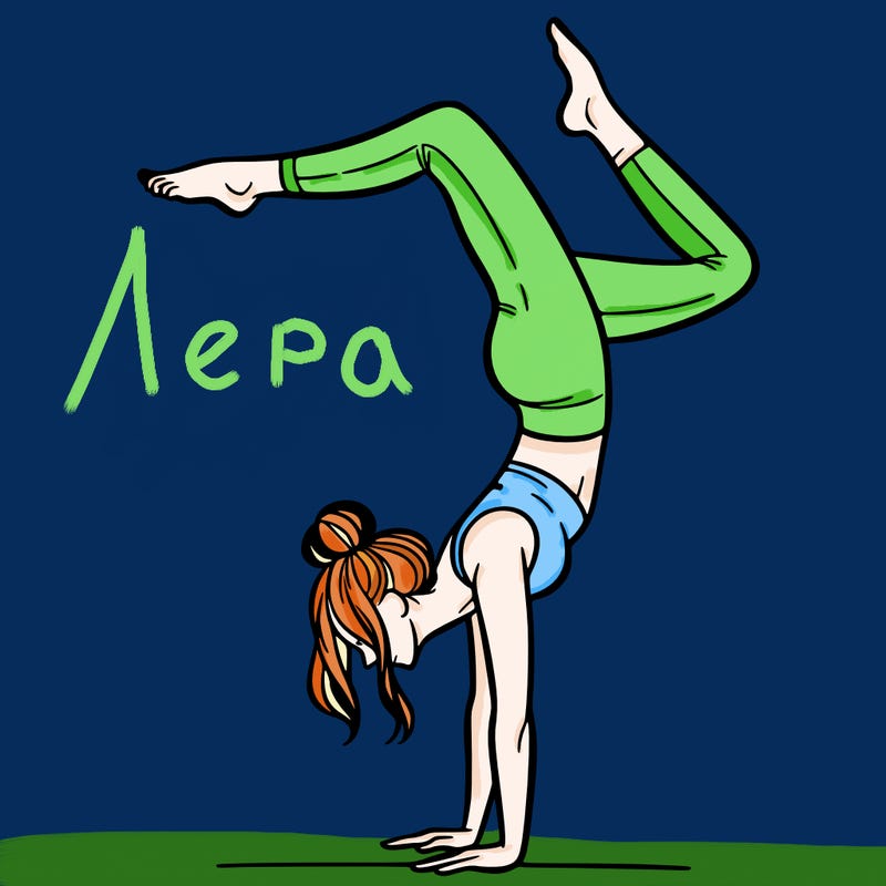 a woman doing a handstand