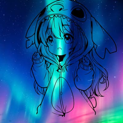 anime girl in a stitch onsie