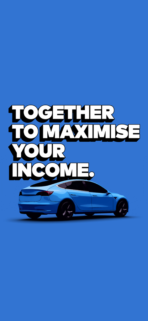 Heetch Pro - app for drivers - Heetch Pro app promotional screen with a blue car and the message Together to maximise your income