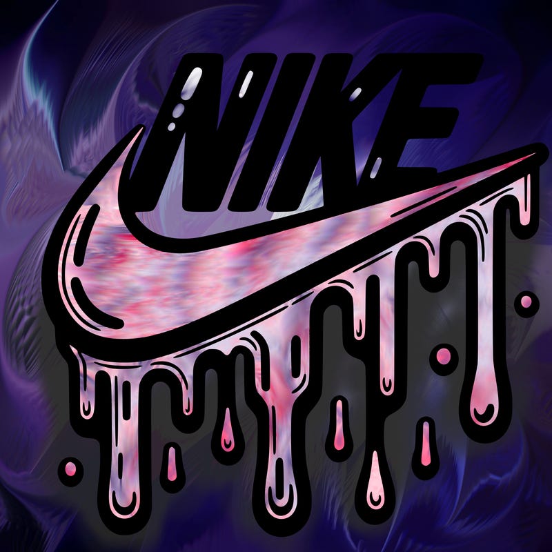 dripping nike logo
