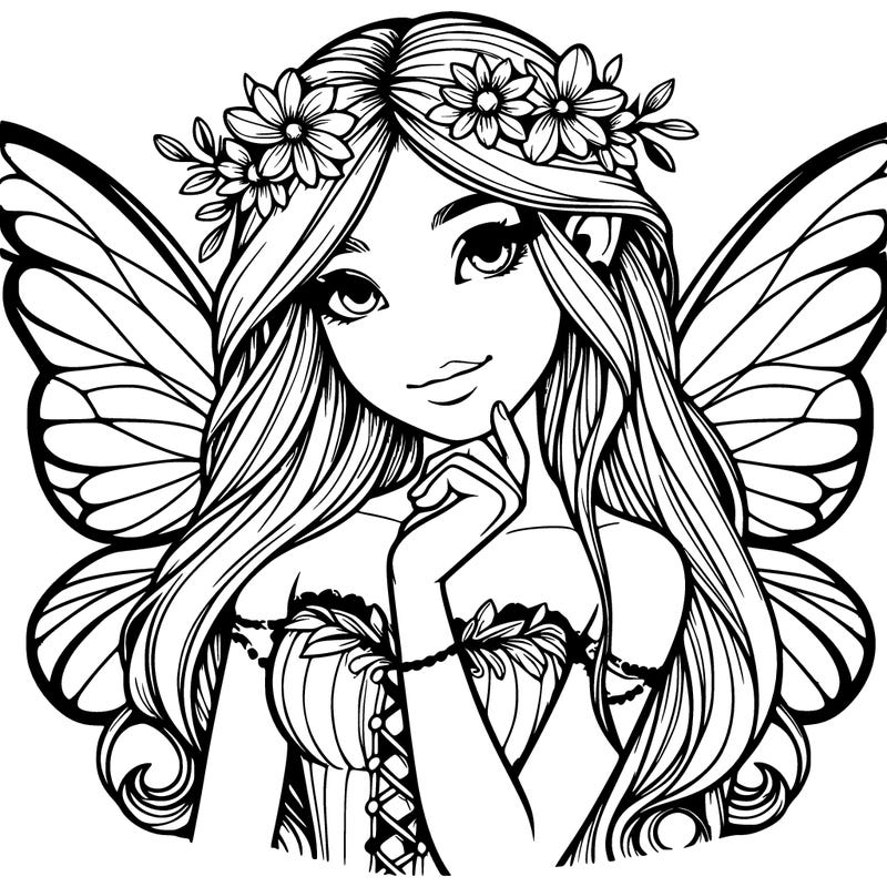 realistic beautiful young fairy