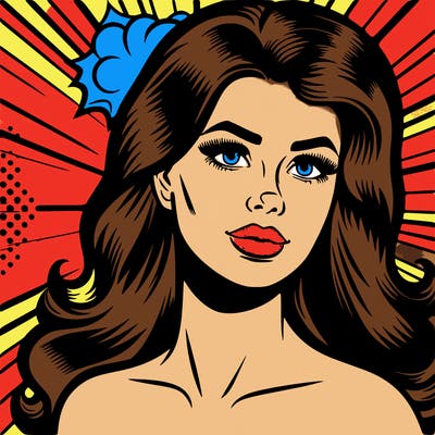 pop art style woman