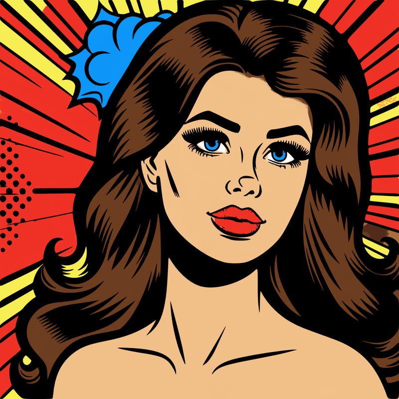 pop art style woman