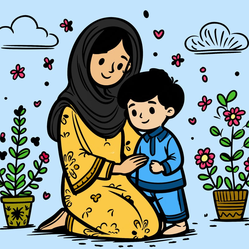 a mother with her child