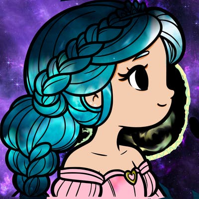 a princess with hair braided to the side