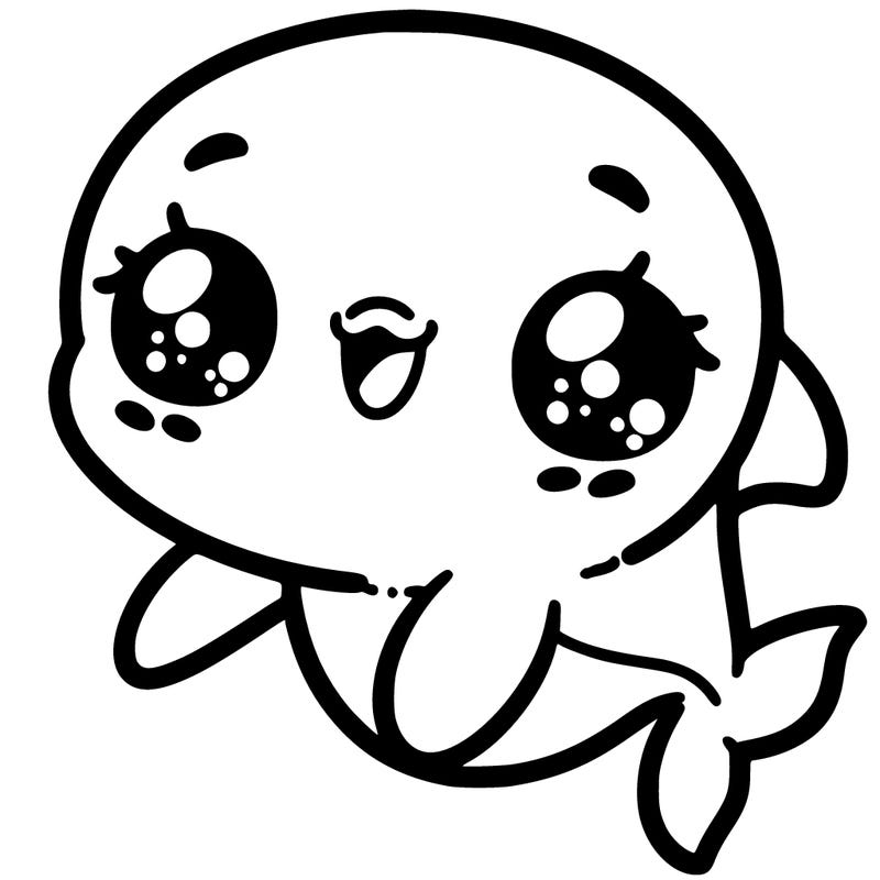 cute kawaii dolphin