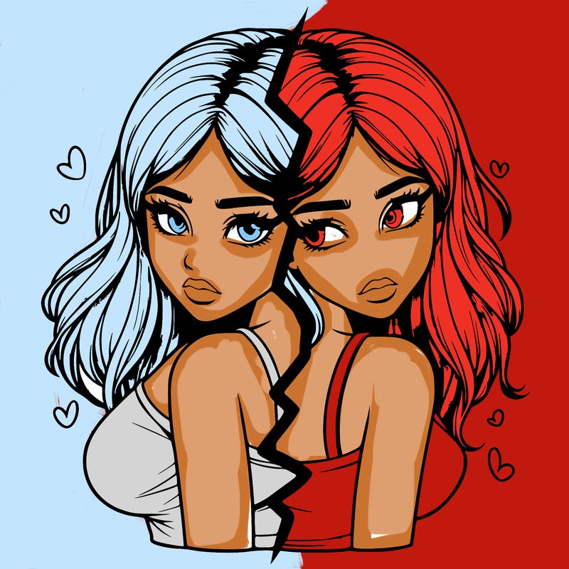 realistic girl split