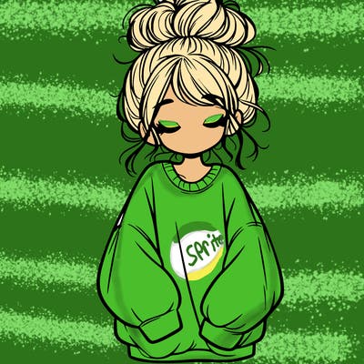 girl with baggy sweatshirt and messy bun