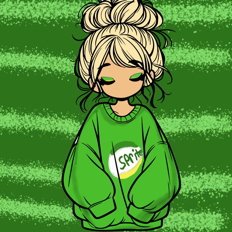 girl with baggy sweatshirt and messy bun