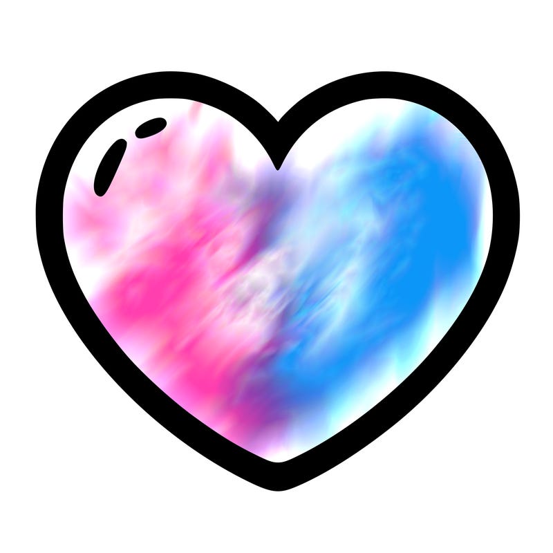 a blank heart